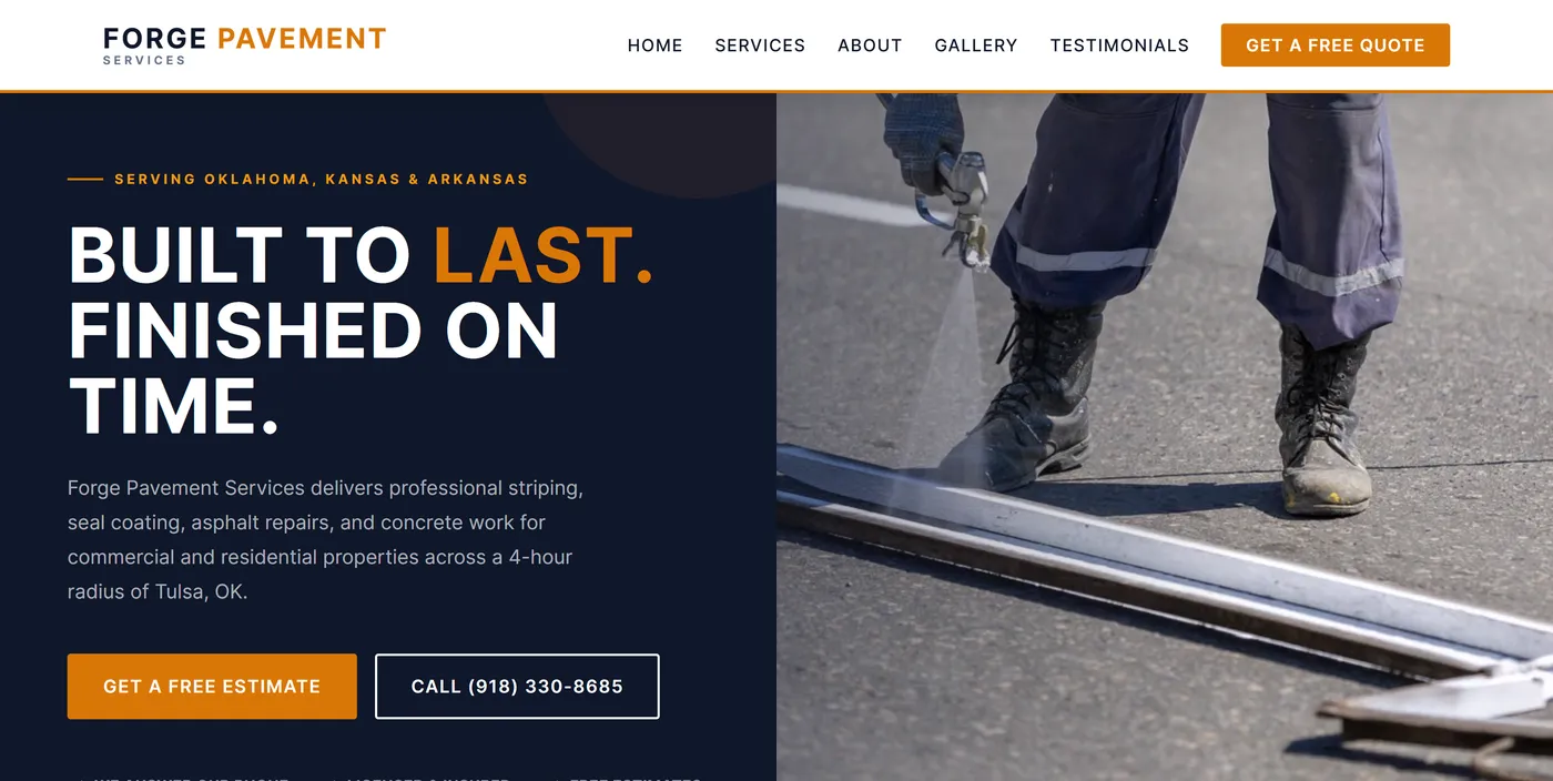 Forge Pavement — a website built by Kura