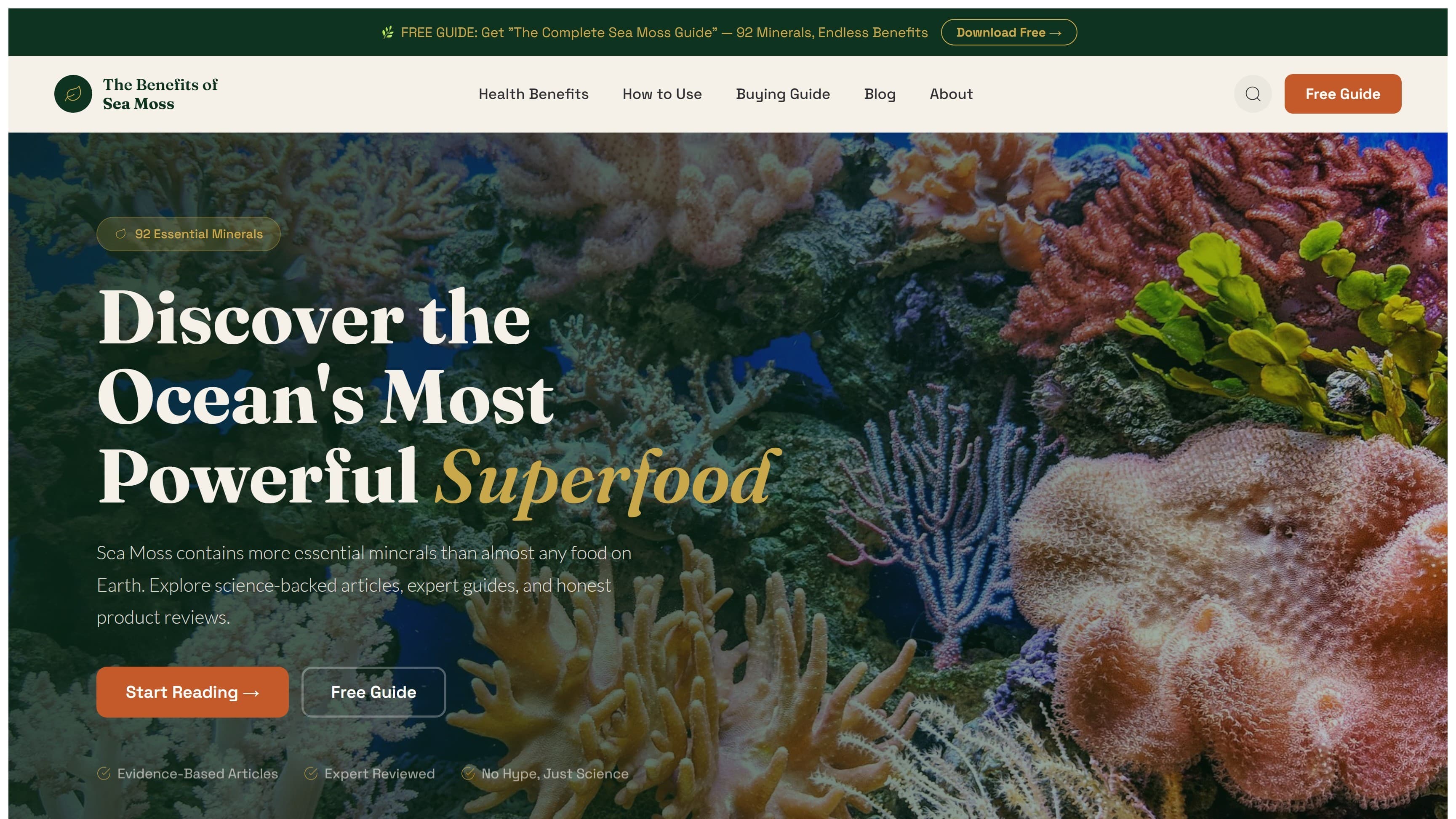 The Benefits of Sea Moss — built and managed in Kura